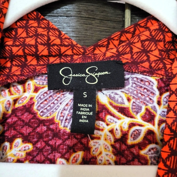 Jessica Simpson,  Open Front Tunic, NWT, Multi Color, Small, P2P Approx 21" - Picture 3 of 7